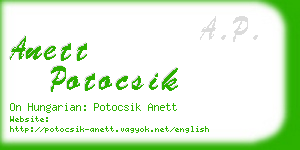 anett potocsik business card